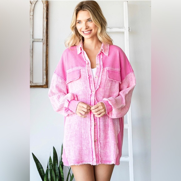 Just In Case Mineral Wash Shacket
